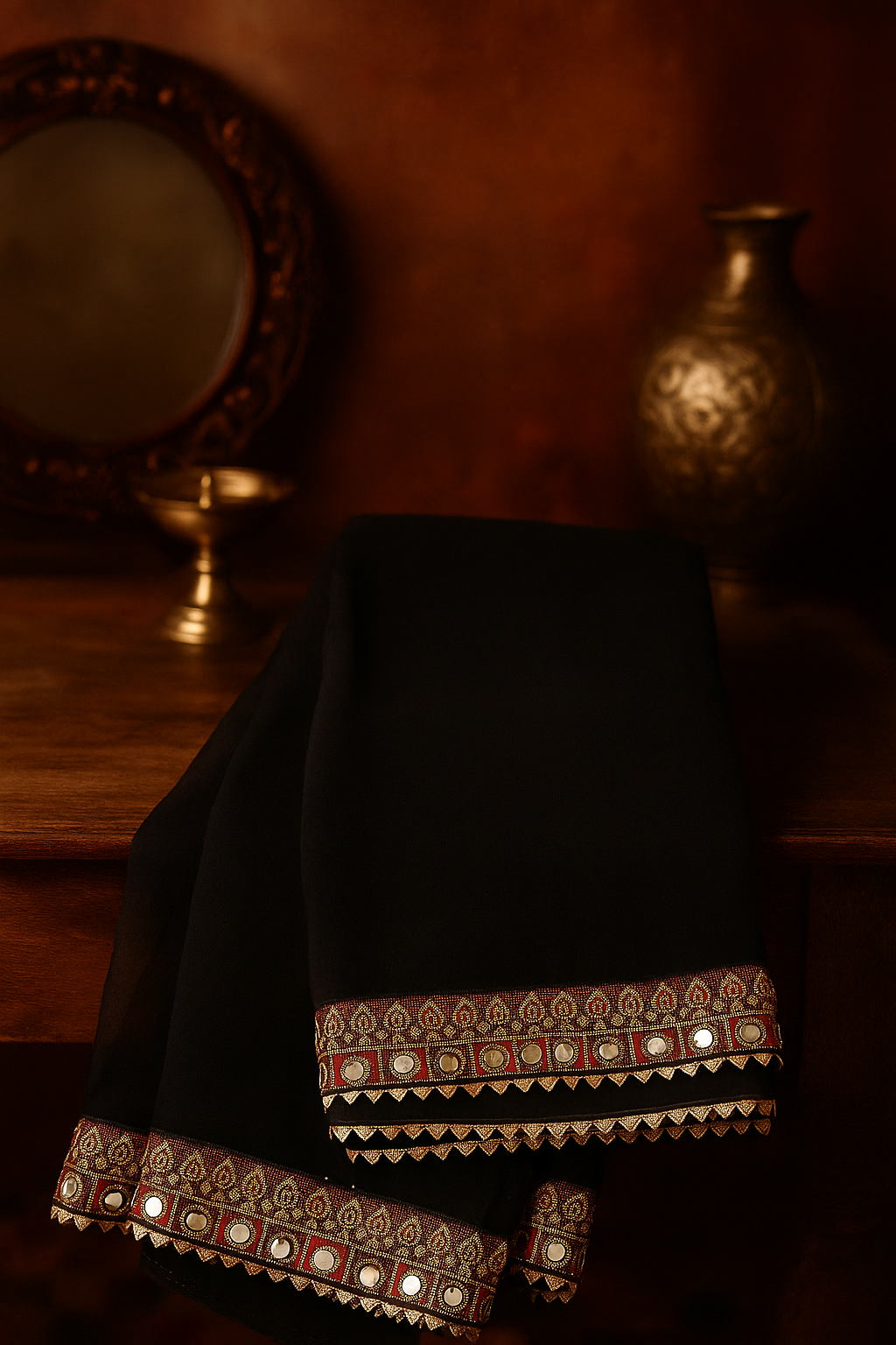 Black Georgette Saree