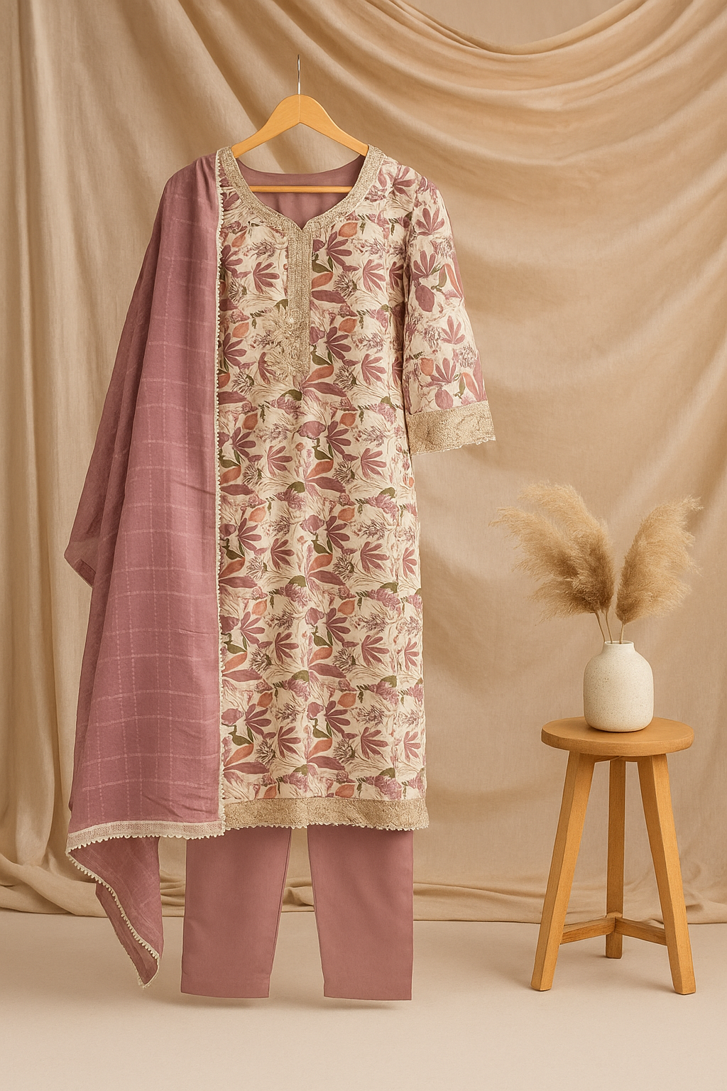 Elegant Printed Suit Set