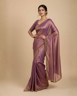 Mauve Shimmer Silk Saree