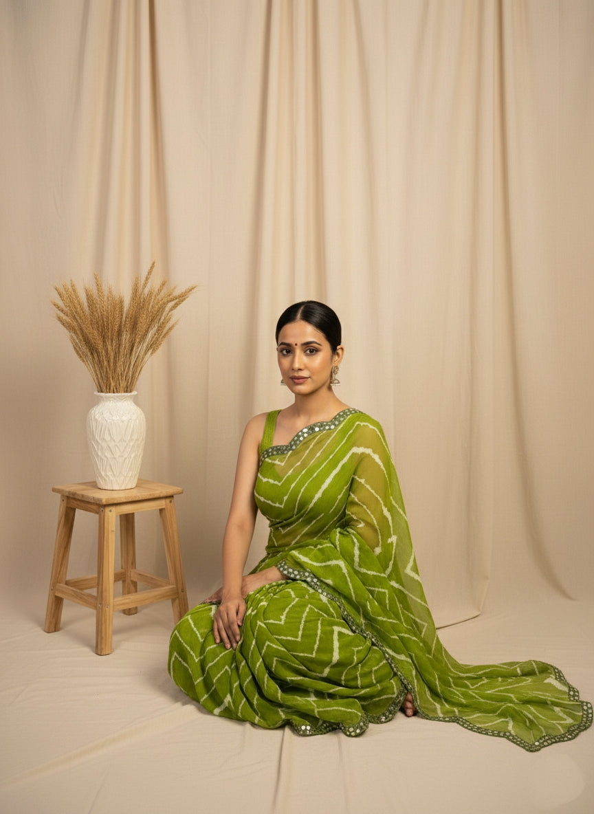 Bandhani Georgette Saree