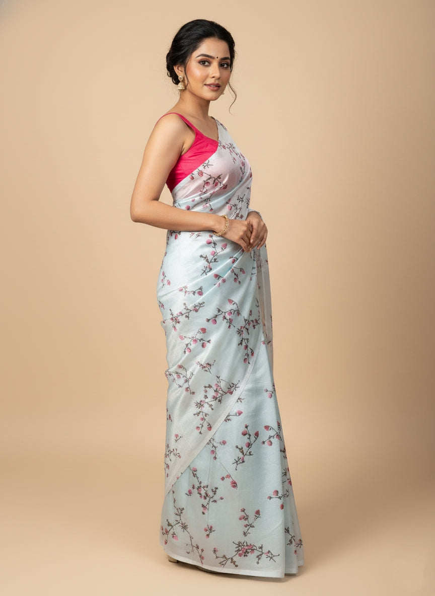 Floral Silk Saree
