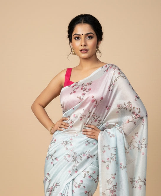 Floral Silk Saree