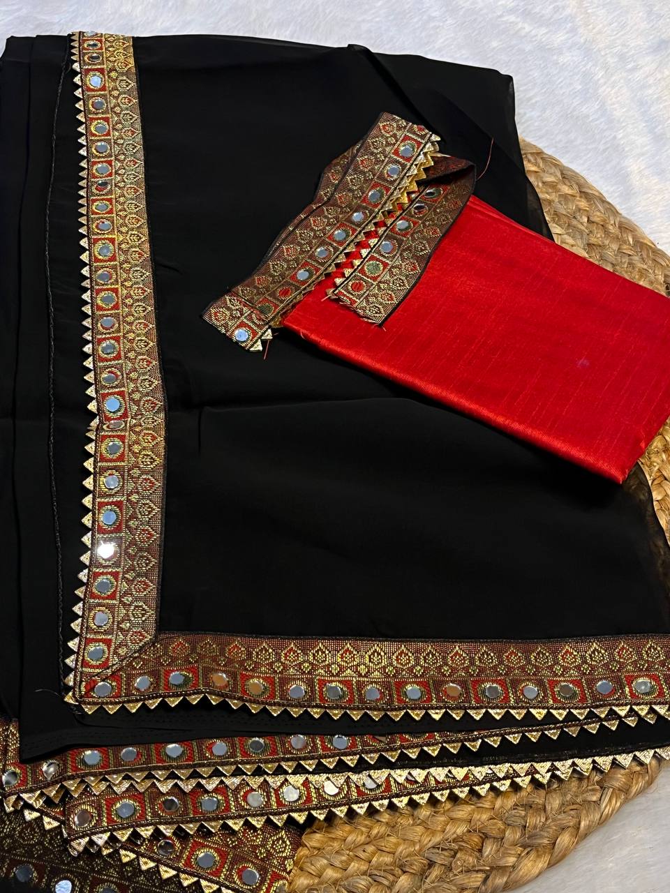 Black Georgette Saree