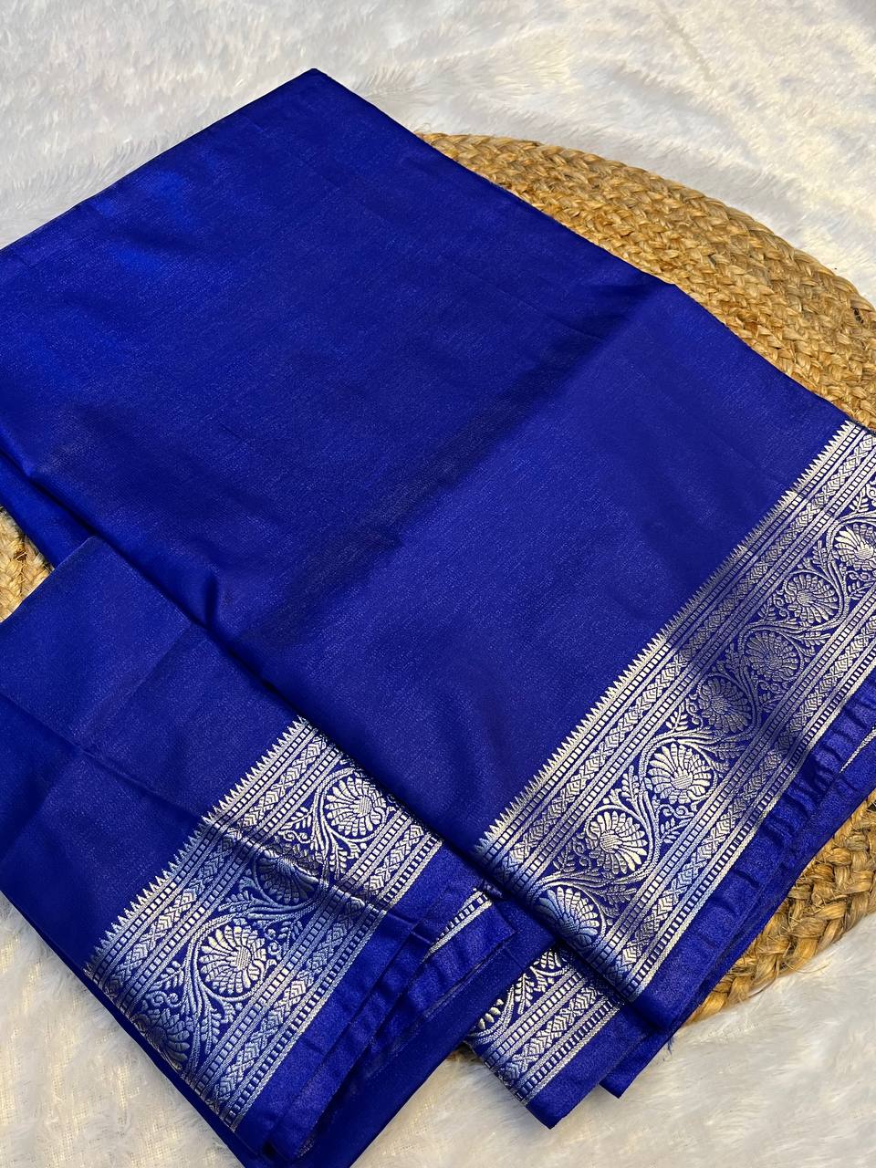 Royal Blue Banarasi Saree