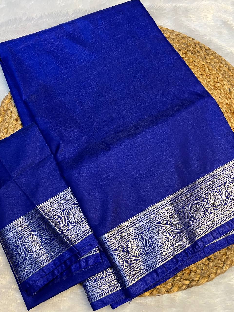 Royal Blue Banarasi Saree