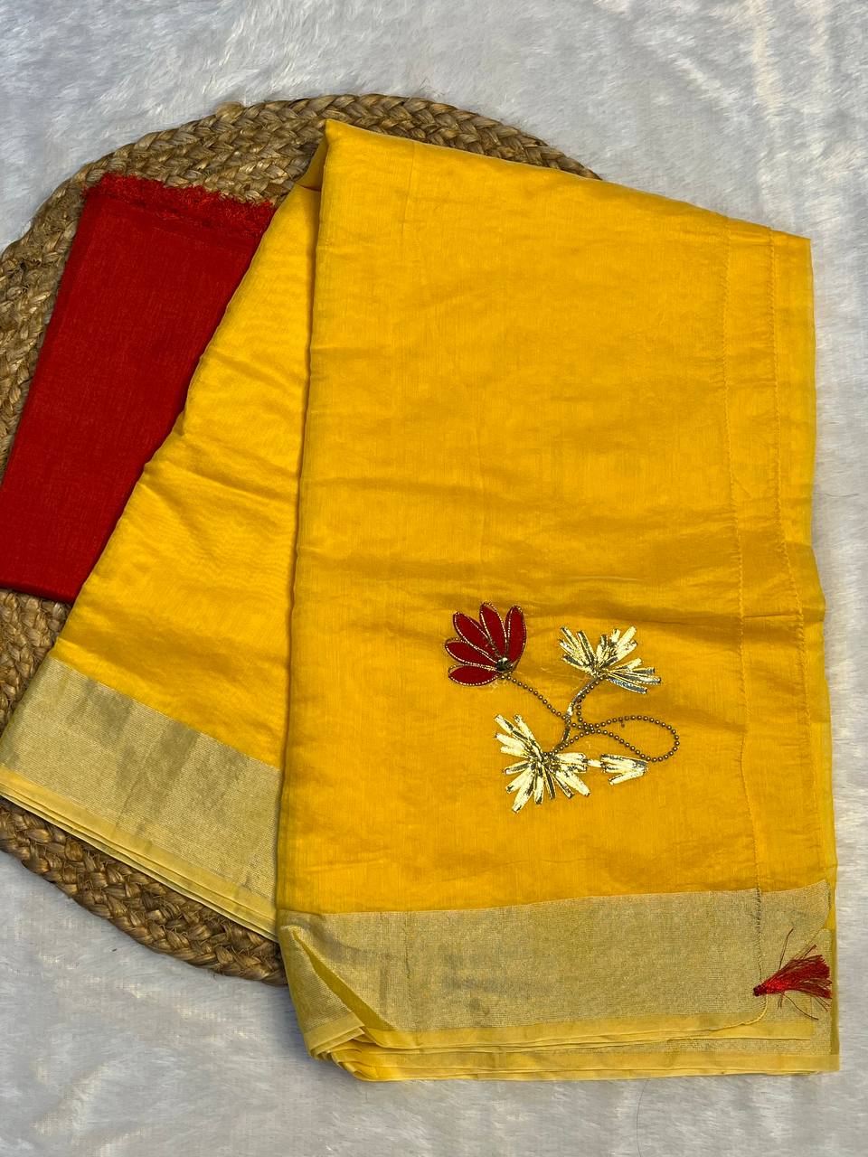 Yellow Cotton Silk
